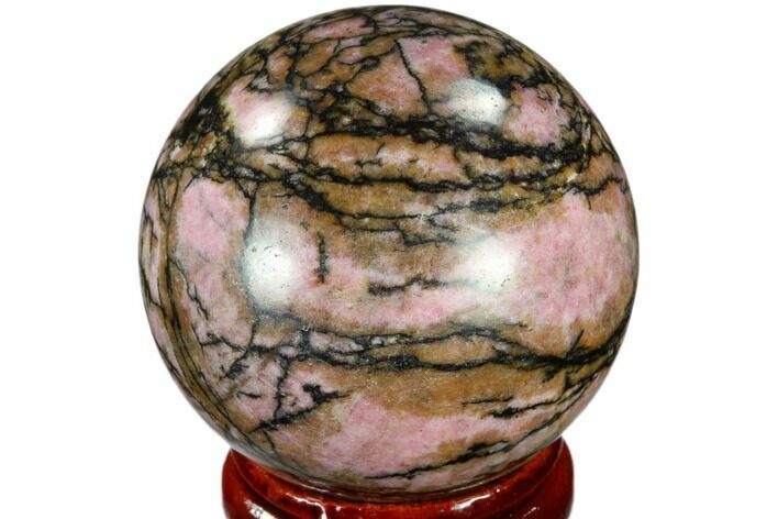 Polished Rhodonite Sphere - India #116174